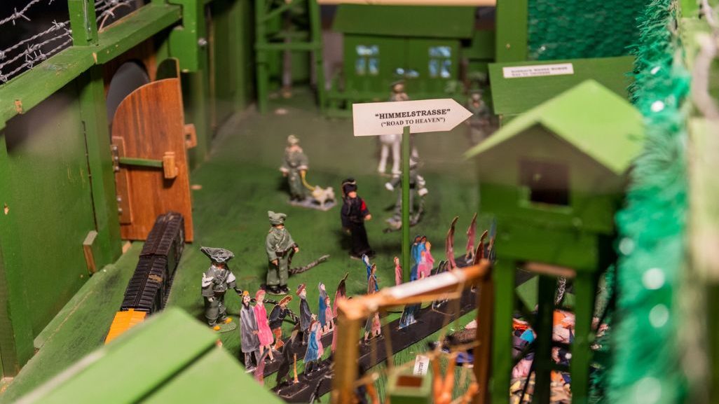 Entry into Treblinka death camp model. This model, created by Holocaust survivor Chaim Sztajer z&quot;l will exist as a key artefact within the core exhibit. 